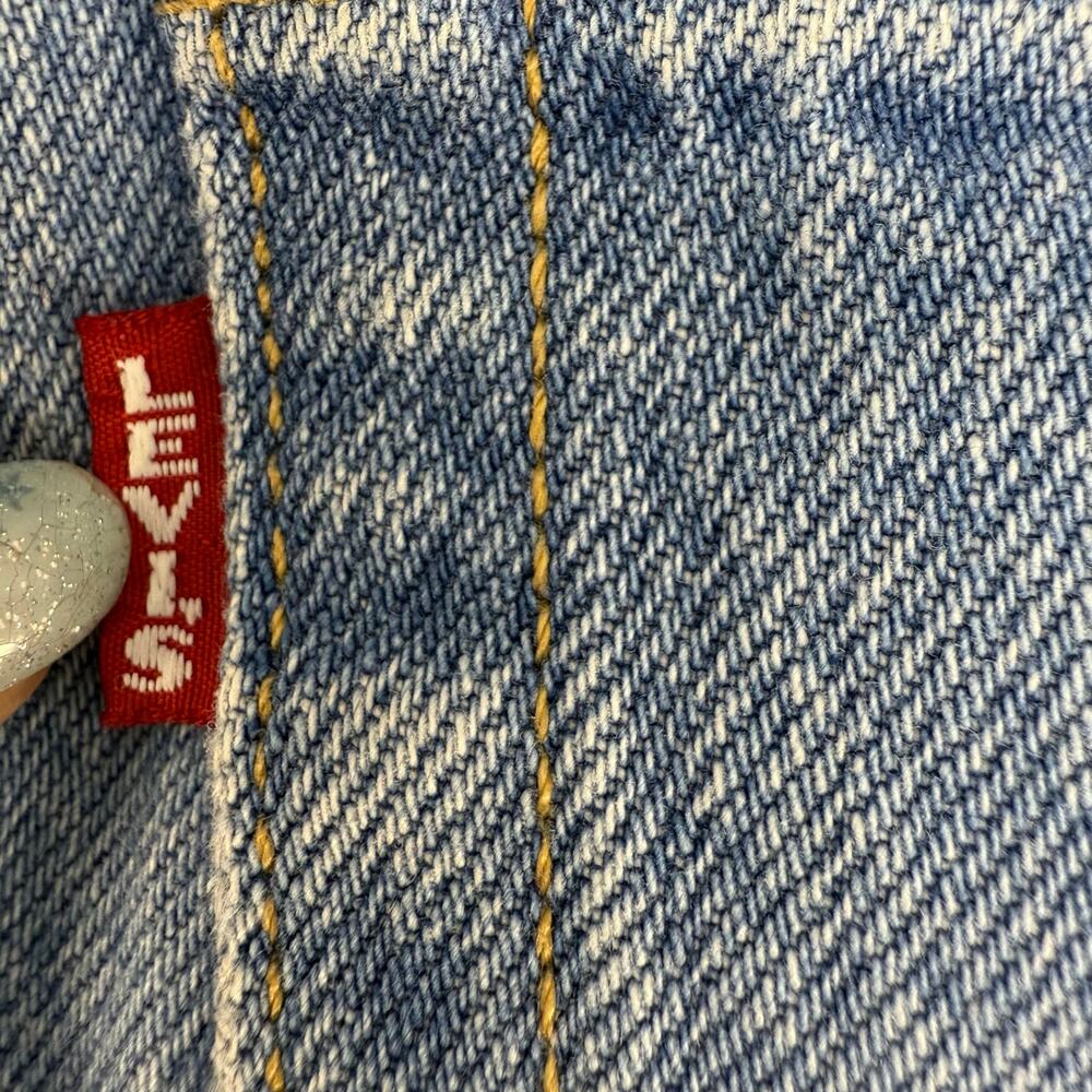 Levi's 501XX Big E Shorts Women's 29 (8) Light Blue Button Fly Cutoff 2" Inseam - Picture 4 of 13